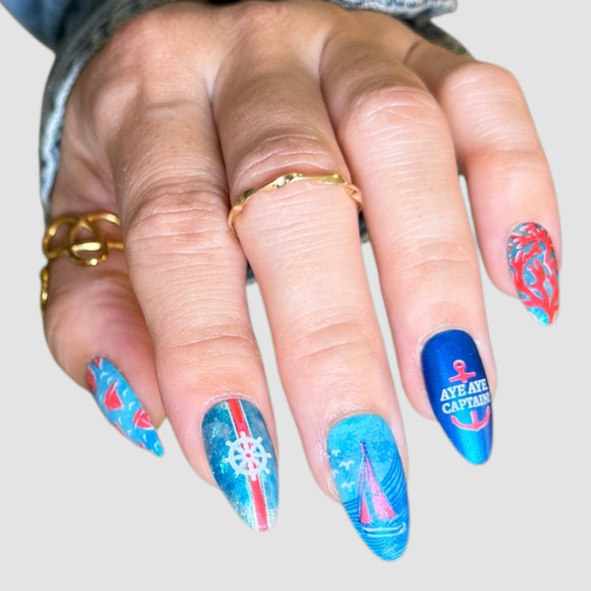 Sail Away: High Tide (MXM157) - Nail Stamping Plate