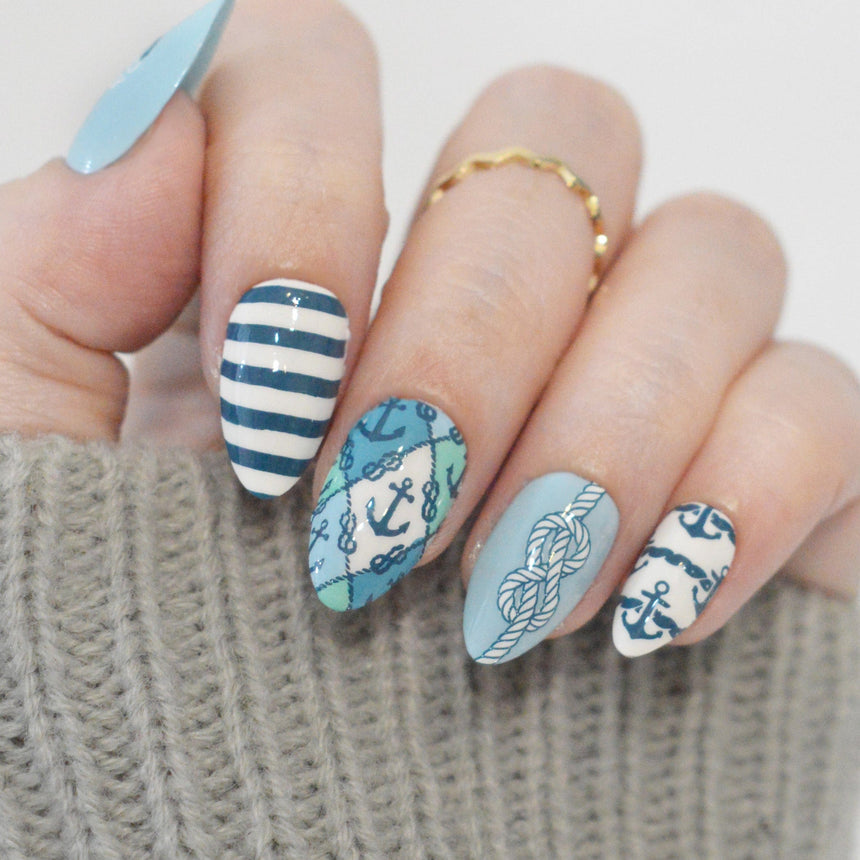 Sail Away: Sea Treasures (MXM158) - Nail Stamping Plate