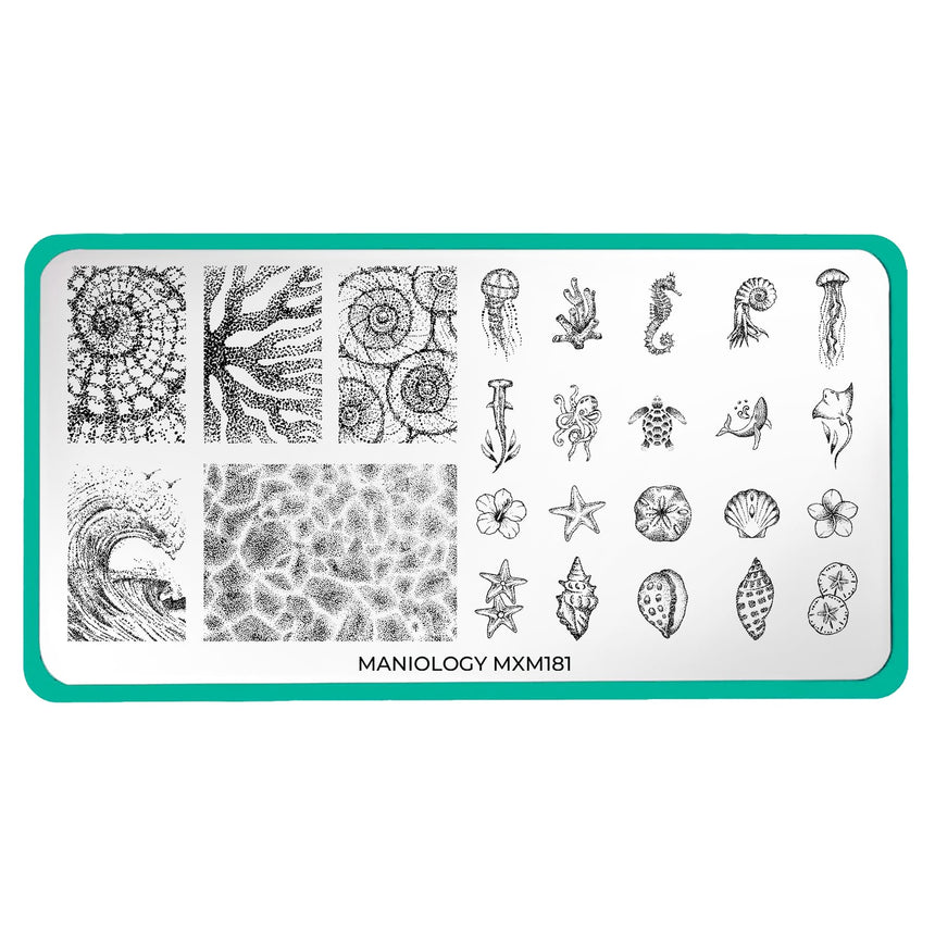 Sea of Stars: Drifted Tides (MXM181) - Nail Stamping Plate
