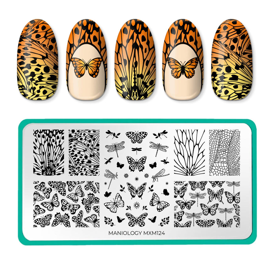 Sky Dancers: Ballet of Wings (MXM124) - Nail Stamping Plate