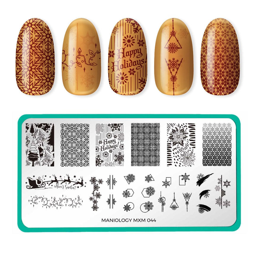 Snow Day: Crystal Grid (MXM044) - Nail Stamping Plate