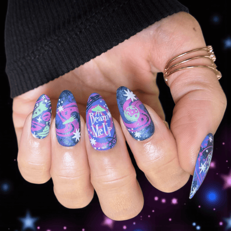 Space Age: Rocket Blast (MXM165) - Nail Stamping Plate