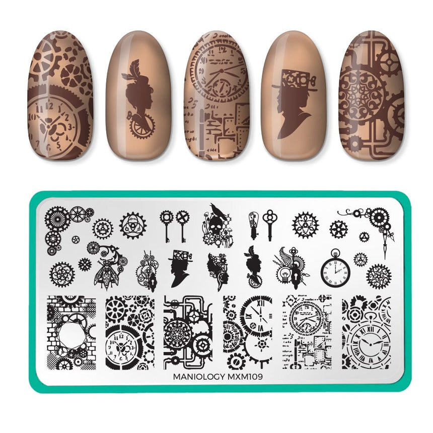 Steampunk: Gear & Grit (MXM109) - Nail Stamping Plate