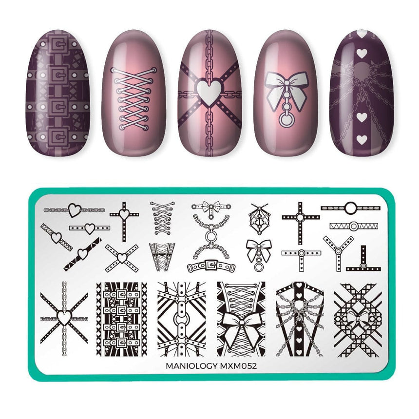 Sweet and Sultry: Buckle Up (MXM052) - Nail Stamping Plate