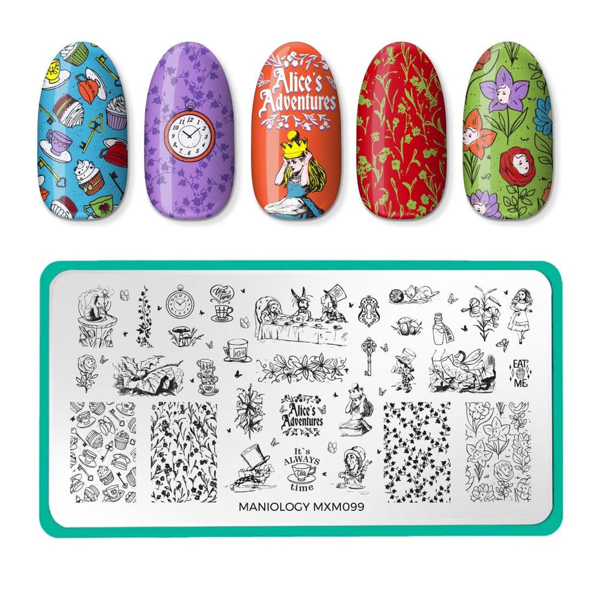Through the Looking Glass: Mad for Tea (MXM099) - Nail Stamping Plate