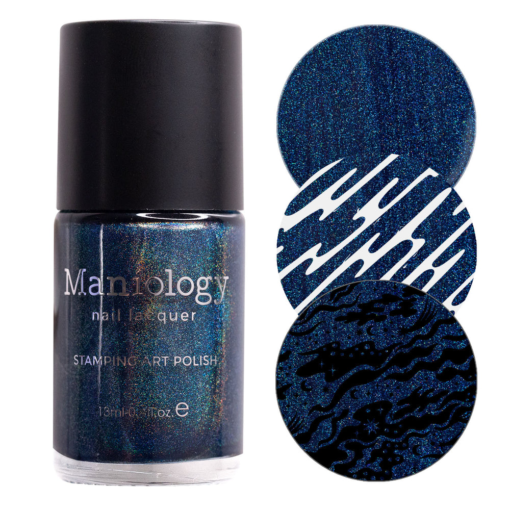 Deep Space (B505) - Holographic Navy Blue Stamping Polish