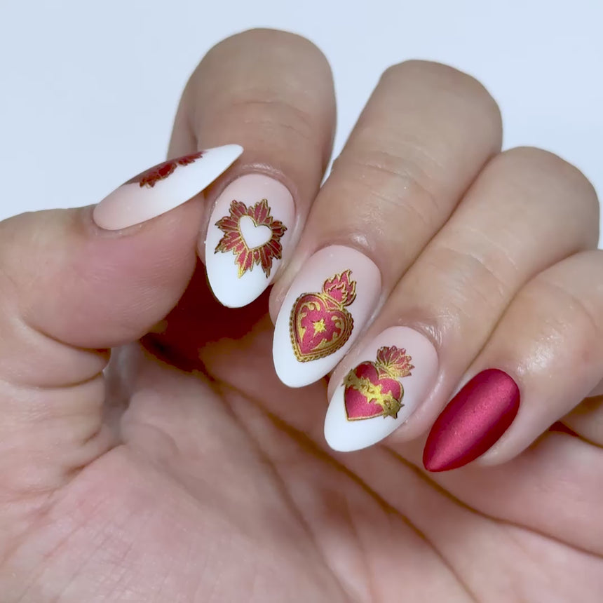 Heart to Heart (M697) - Nail Stamping Plate