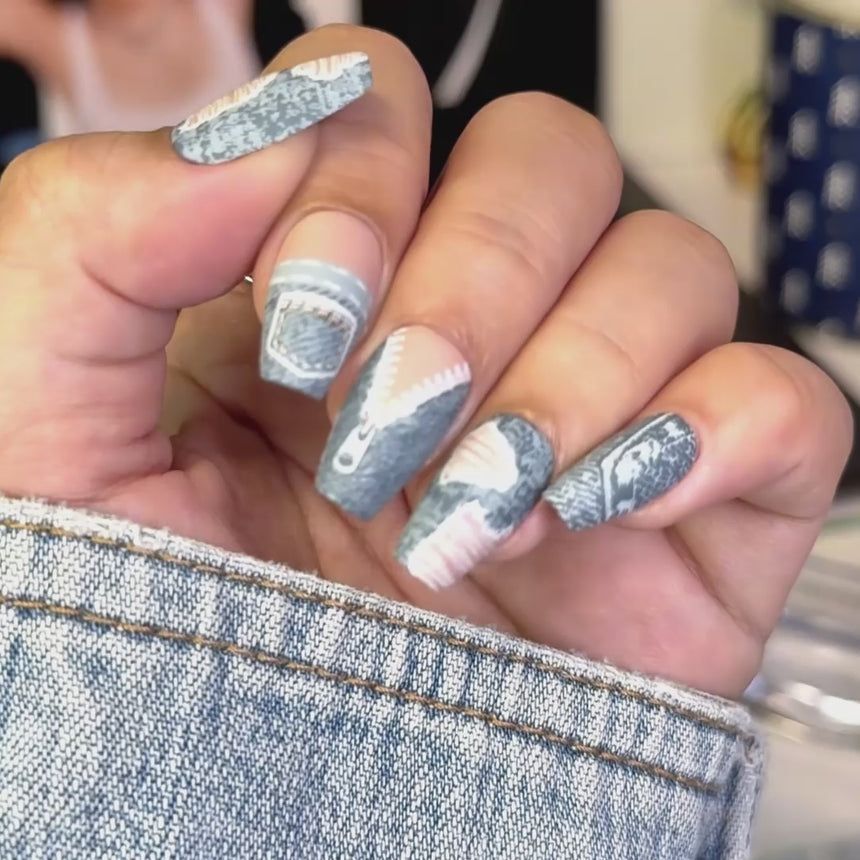 Cute Jeans (M631) - Nail Stamping Plate