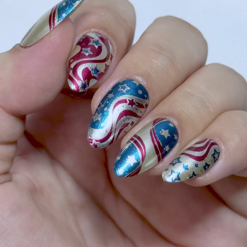 Liberty Lines (M703) - Nail Stamping Plate