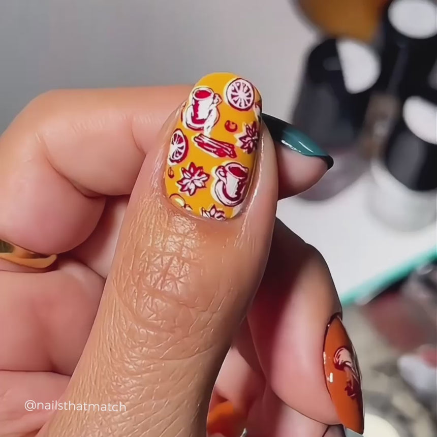 Fall Layers:  Cozy Campsite (m076) - Nail Stamping Plate