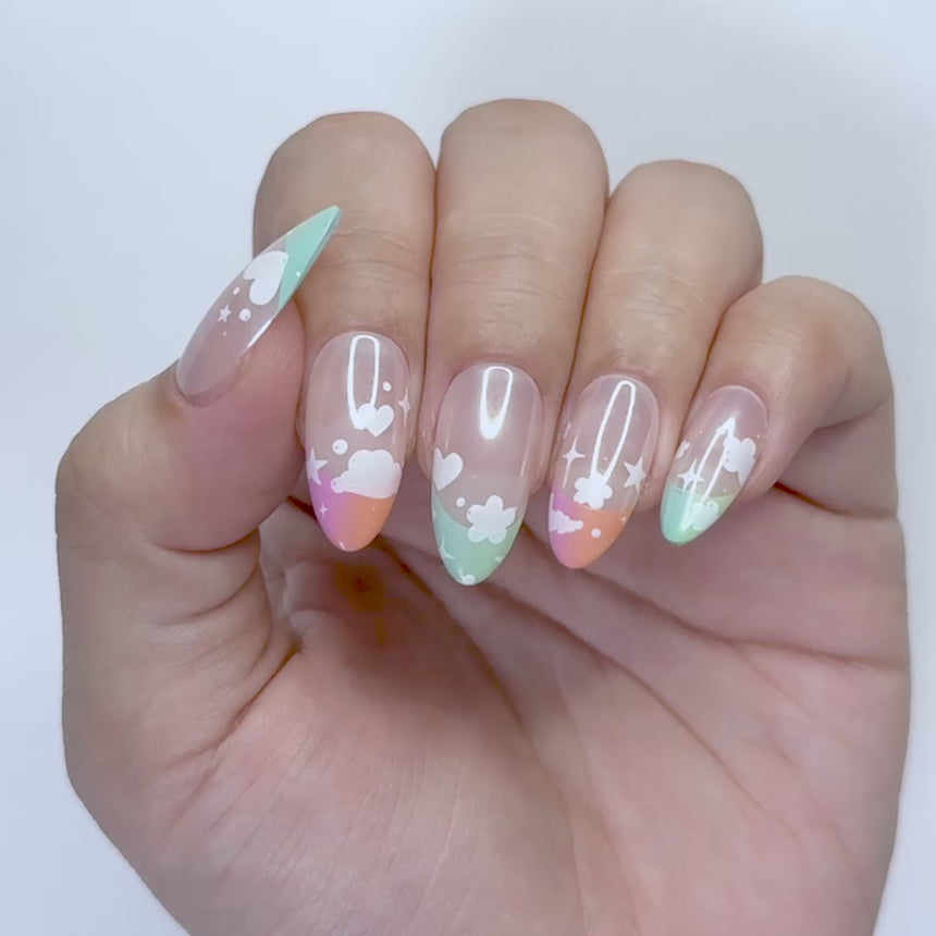 French Cloudscape (M403) - Nail Stamping Plate