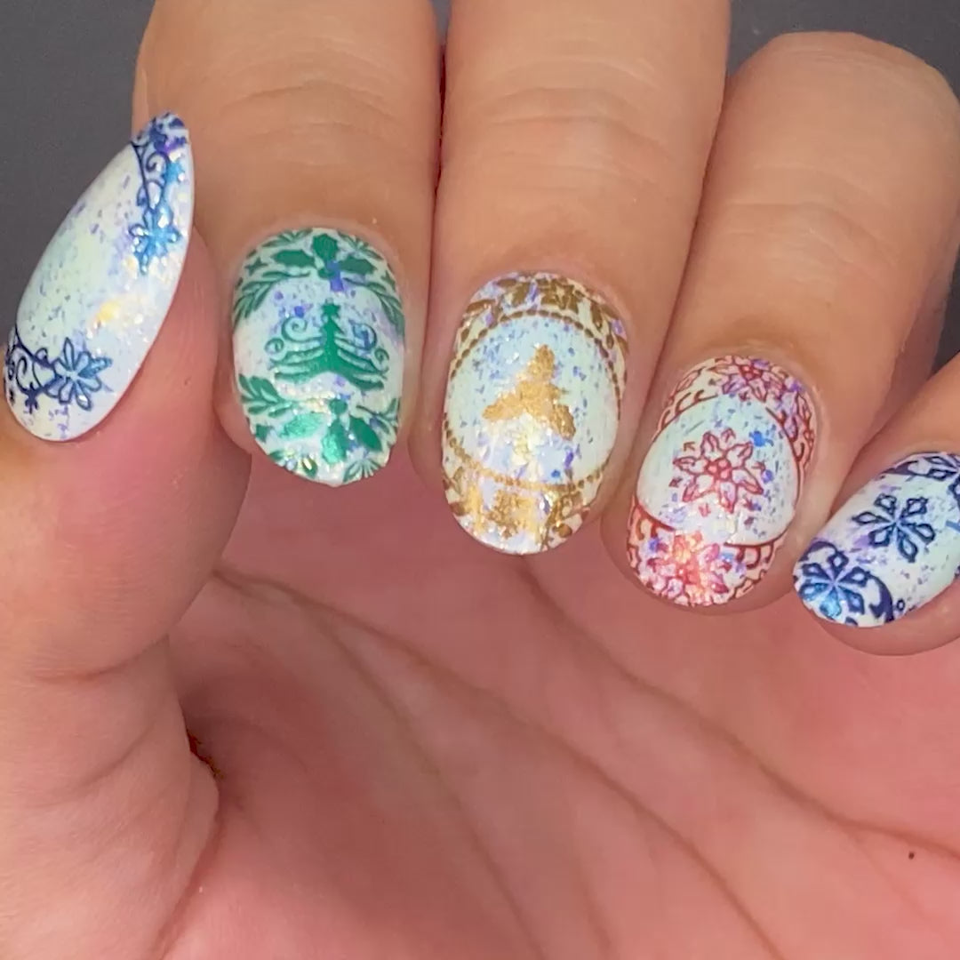 Winter French (M447) - Nail Stamping Plate – Maniology