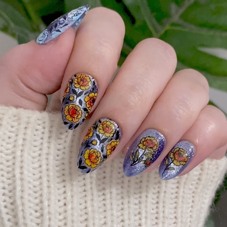 Peony Petals (M665) - Nail Stamping Plate