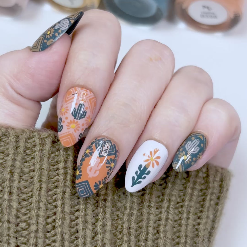 Colorful Stories (M698) - Nail Stamping Plate