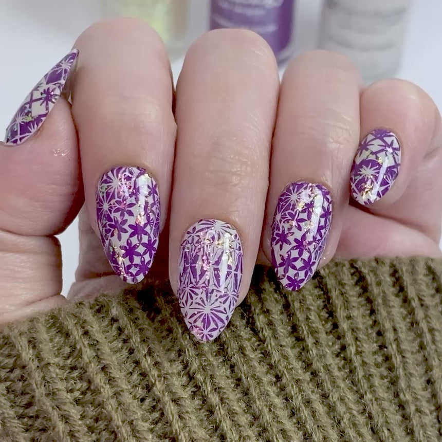 Jeweled Glass (M675) - Nail Stamping Plate