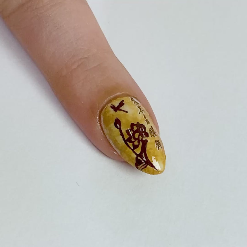 Dreaming Lotus (M672) - Nail Stamping Plate