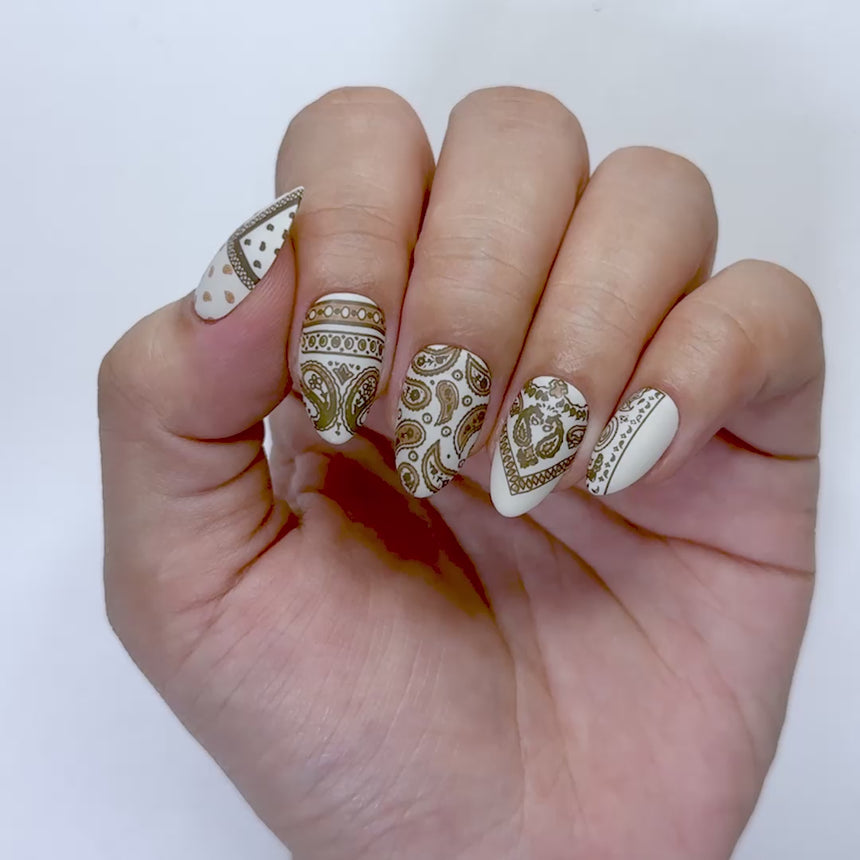 Paisley Patchwork (M429) - Nail Stamping Plate