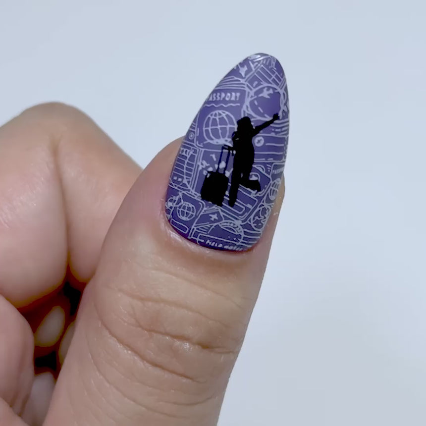 Globe Trotter (M621) - Nail Stamping Plate