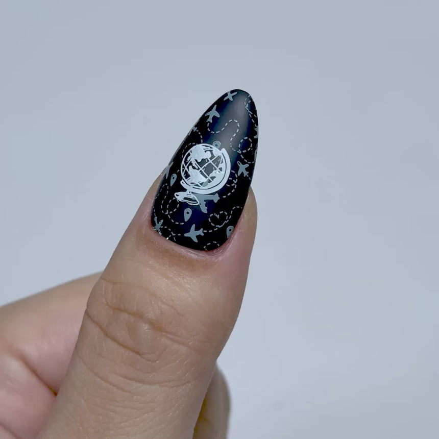 Globe Trotter (M621) - Nail Stamping Plate