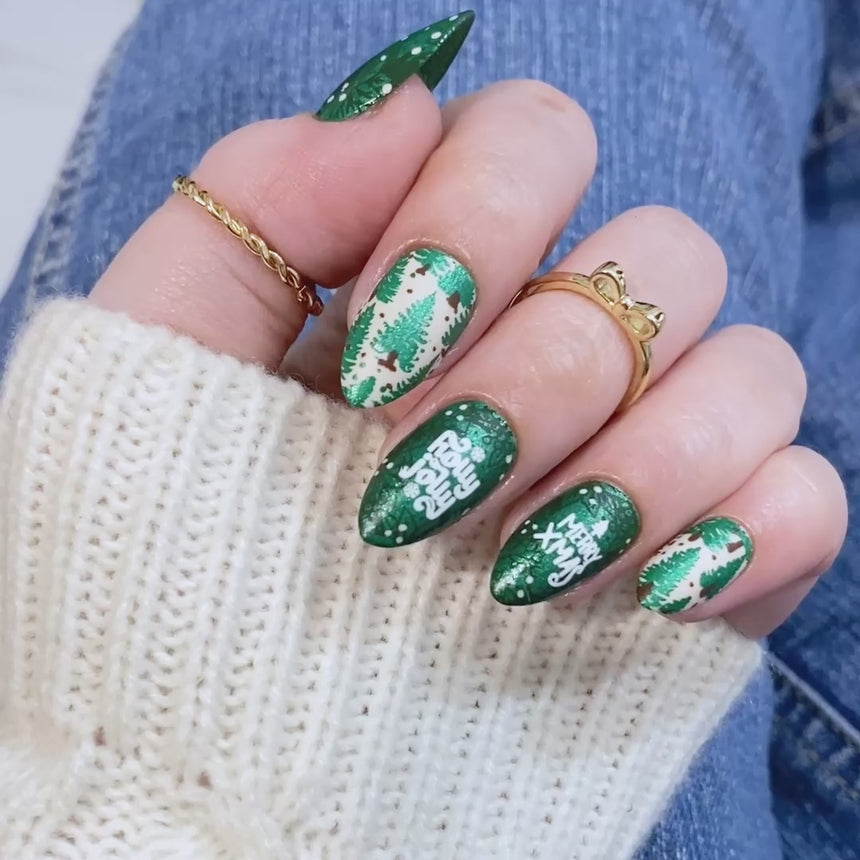 Holiday Greetings (M636) - Nail Stamping Plate
