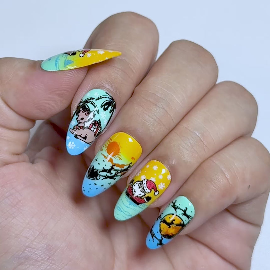 Under the Waves (M609) - Nail Stamping Plate