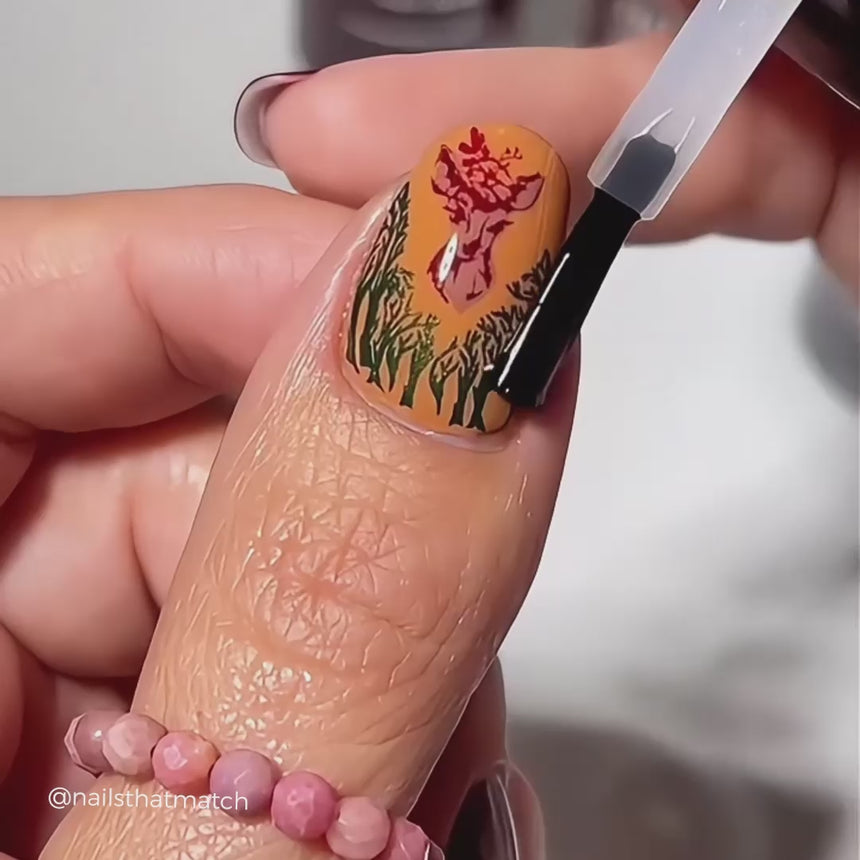 Fall Layers:  Cozy Campsite (m076) - Nail Stamping Plate