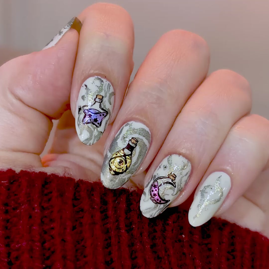 Cauldron Bubble (M722) - Nail Stamping Plate