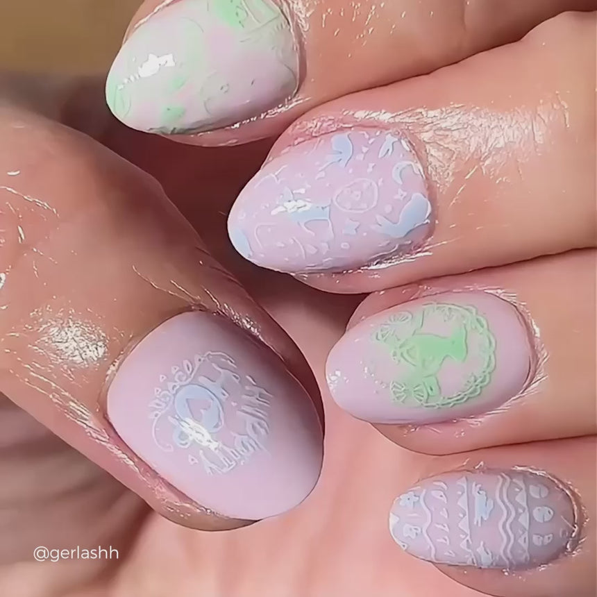 Bunny Bliss (M562) - Nail Stamping Plate