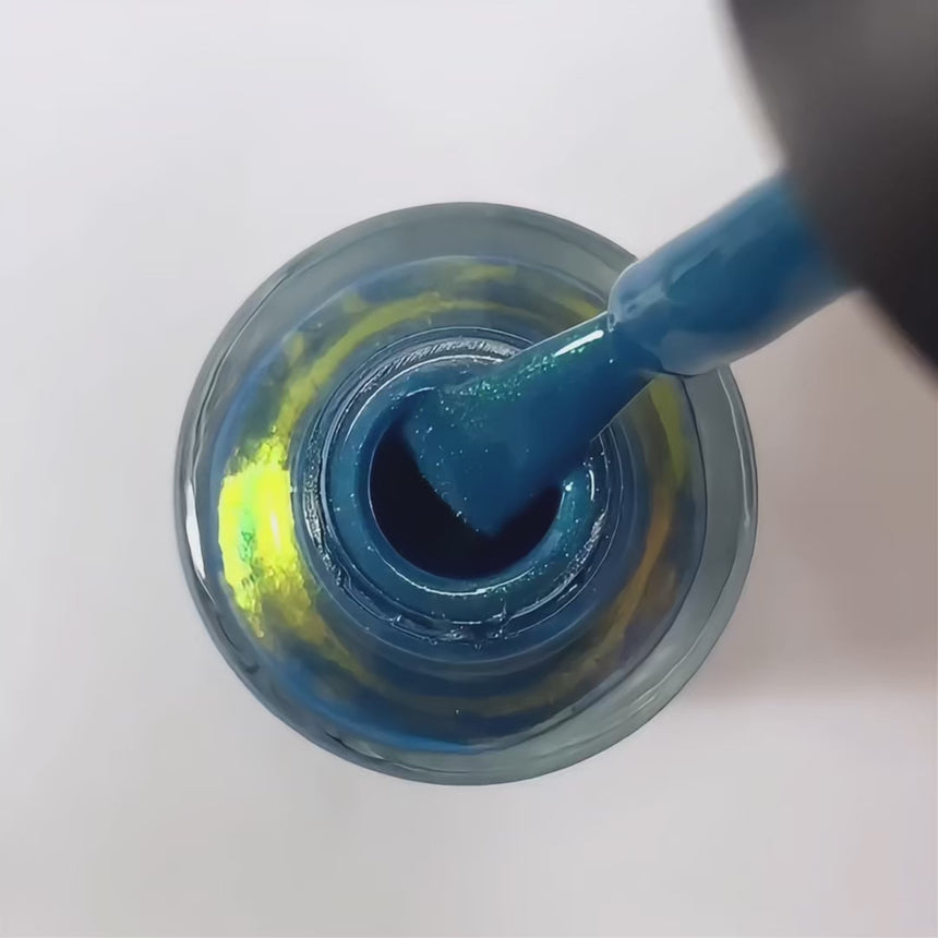 Nightshade: Moonwake (B528) - Teal With Gold Shimmer Stamping Polish