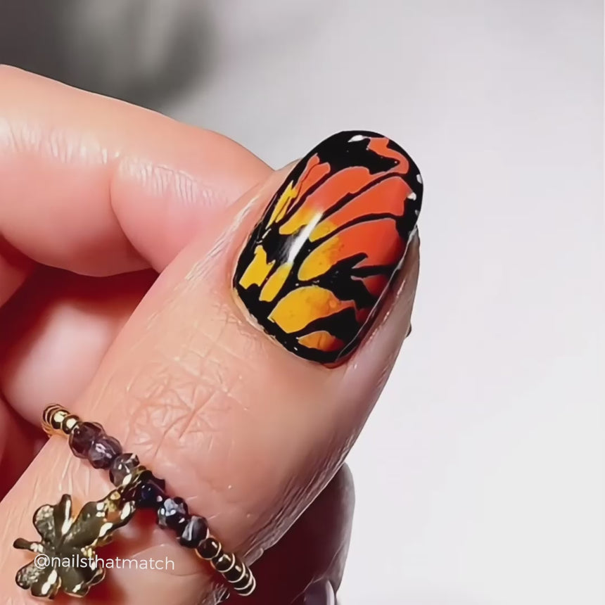 Mystic Woods: Leafy Feathers/Butterfly Wings (m127) - Nail Stamping Plate