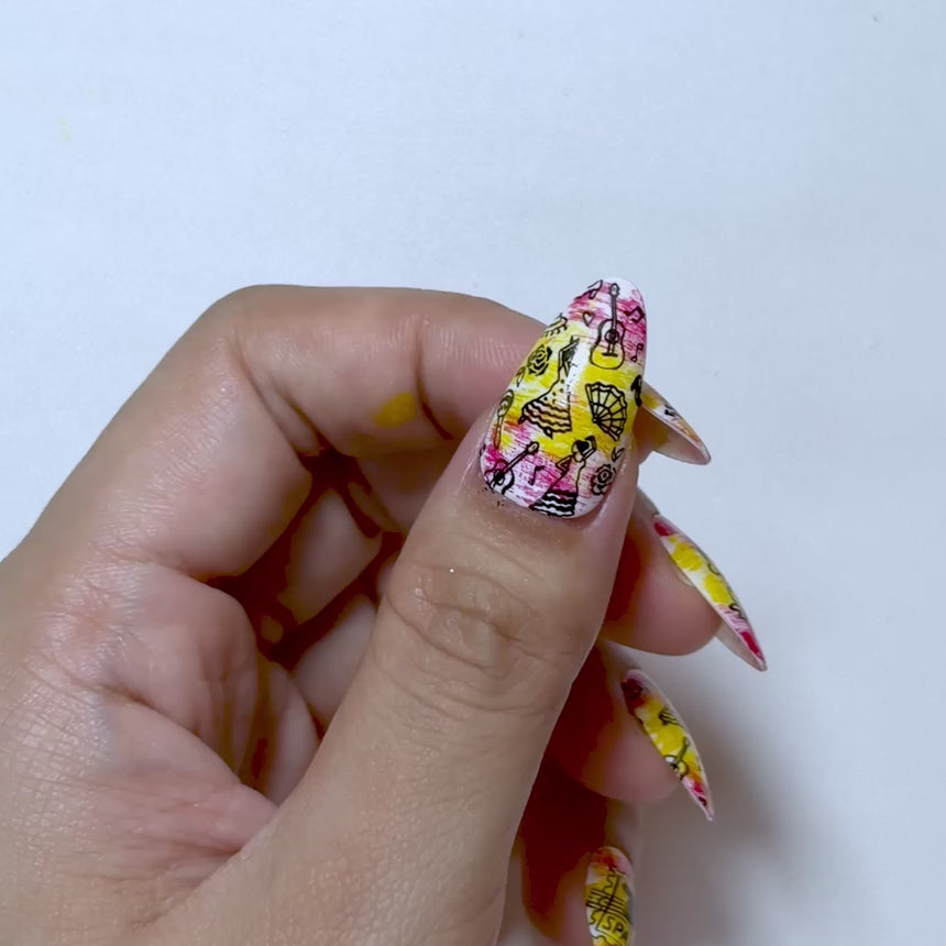 Welcome to Spain (M735) - Nail Stamping Plate