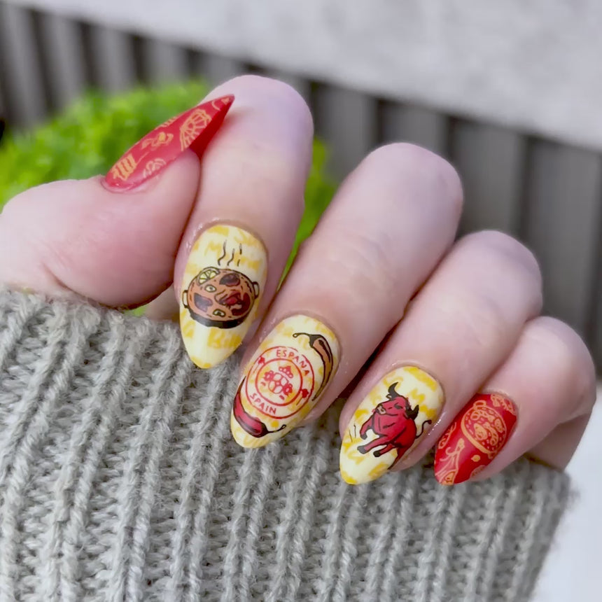 Welcome to Spain (M735) - Nail Stamping Plate