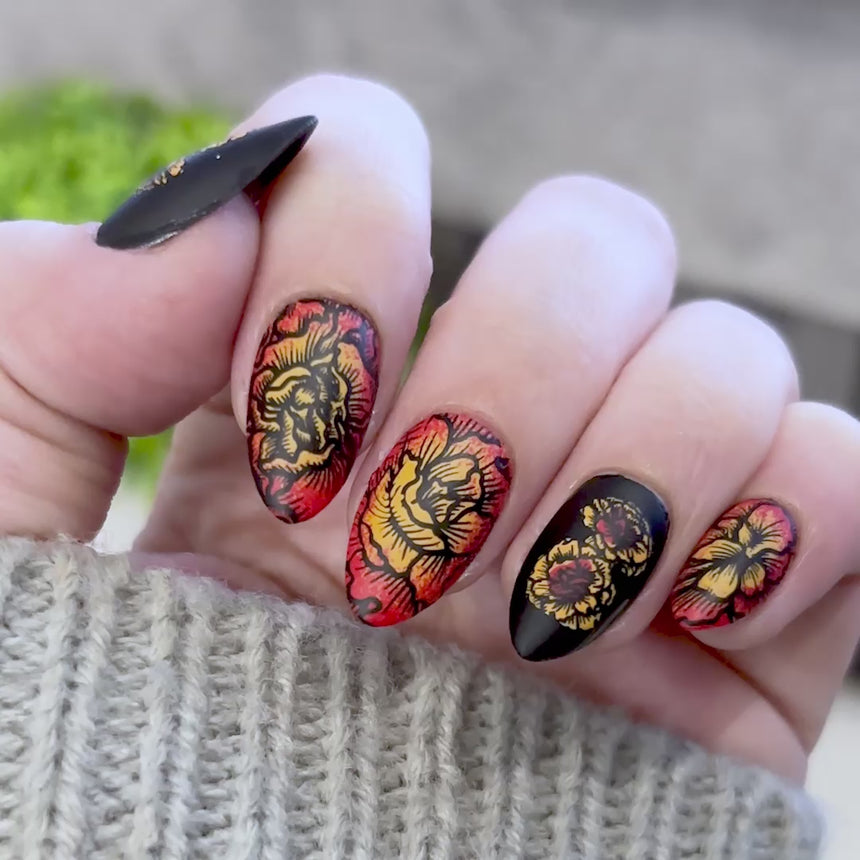 Forever Carnations (M732) - Nail Stamping Plate