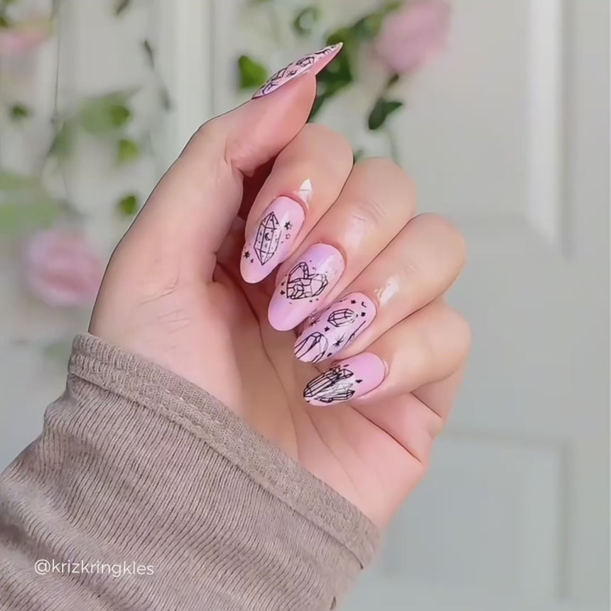 Crystal Galaxy (m219) - Nail Stamping Plate