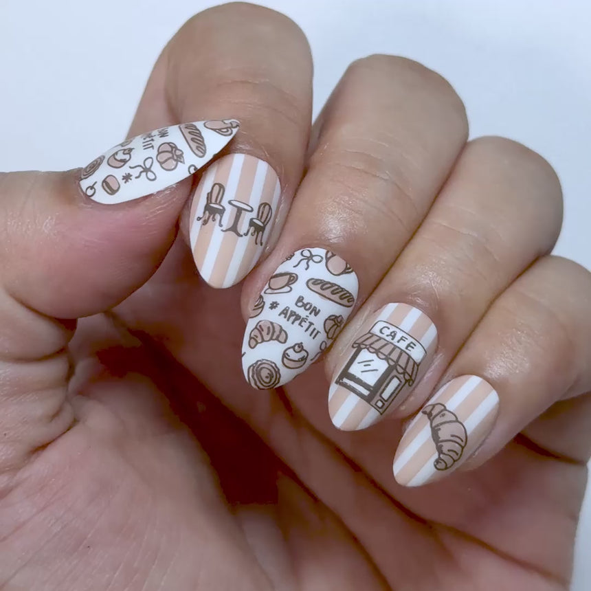 Bonjour, Mon Cheri (M730) - Nail Stamping Plate