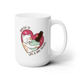 Addicted to Cats and Nail Polishes Ceramic Coffee Mug 15oz