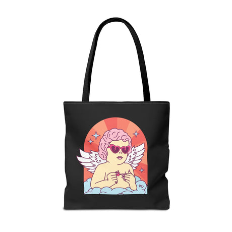 Cupid's Nail Spa Black Tote Bag