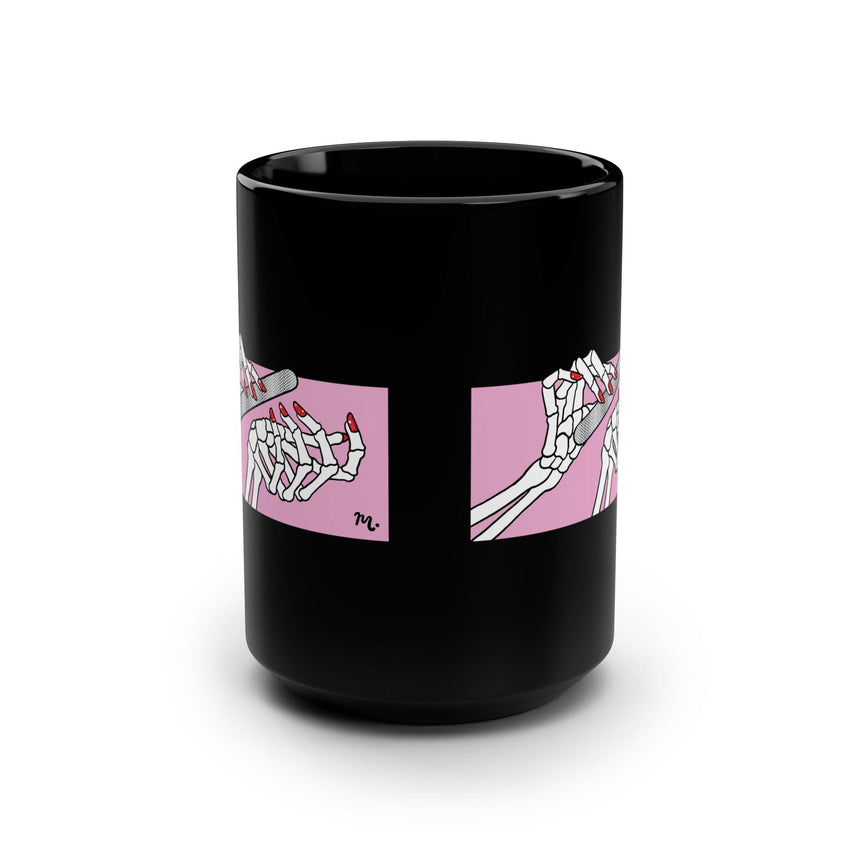 Dead But Nailed It Ceramic Coffee Black Mug 15oz