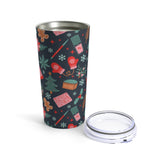 Festively Manicured Black Tumbler 20oz