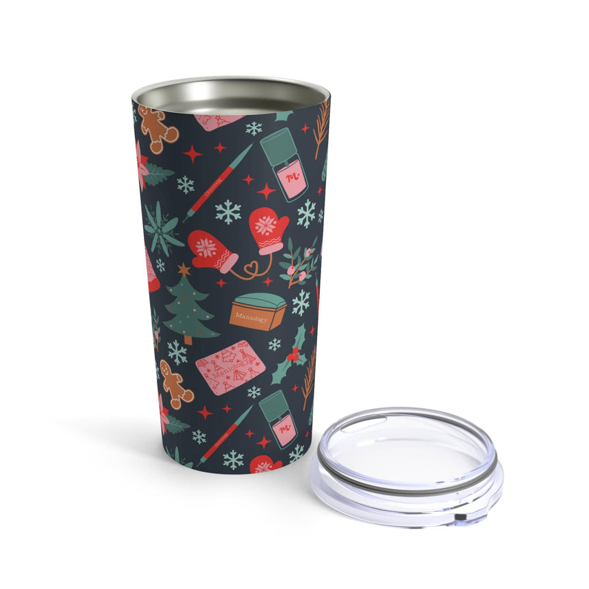 Festively Manicured Black Tumbler 20oz