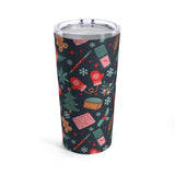 Festively Manicured Black Tumbler 20oz