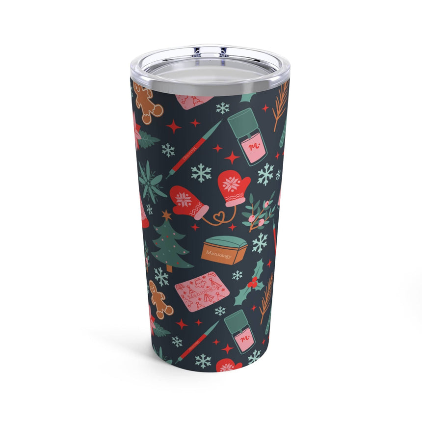 Festively Manicured Black Tumbler 20oz