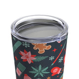 Festively Manicured Black Tumbler 20oz