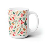 Festively Manicured Ceramic Coffee Mug 15oz
