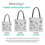 Festively Manicured Black Tote Bag