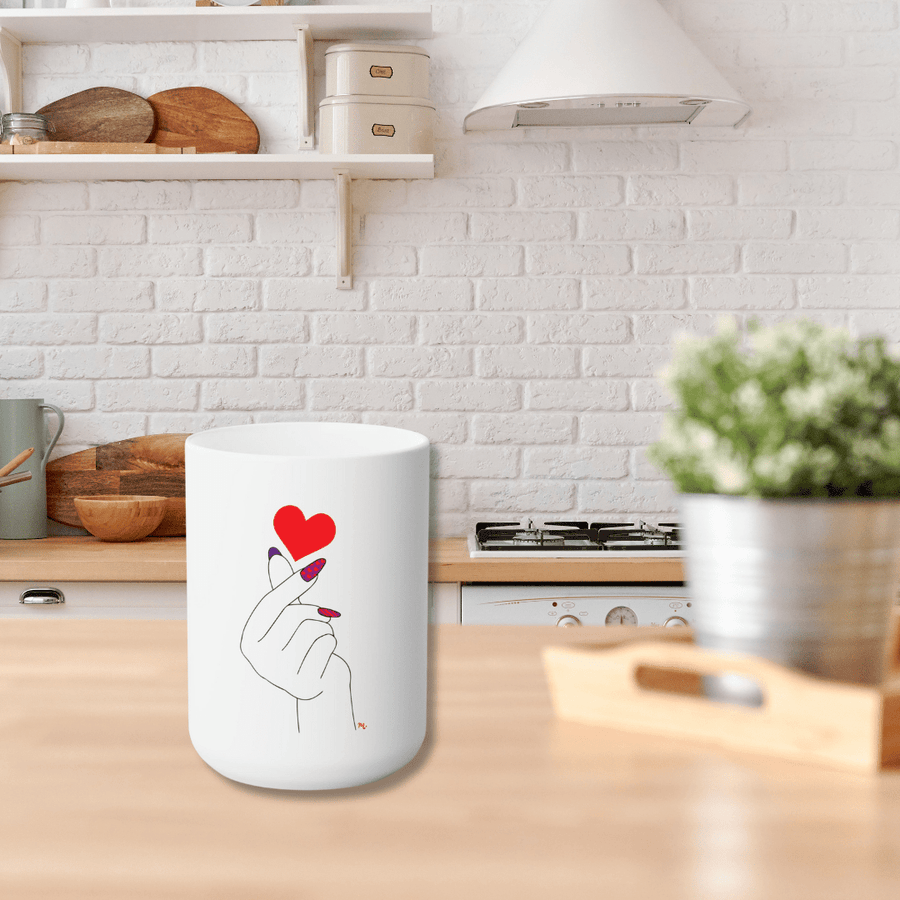 I Heart Nail Art - Ceramic Coffee Mug 15oz