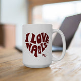 I Love Nails Ceramic Coffee Mug 15oz