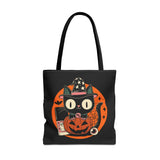 Kitty Halloween Black Tote Bag