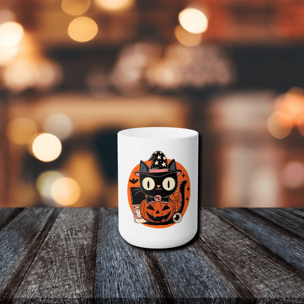 Kitty Halloween Ceramic Coffee Mug 15oz