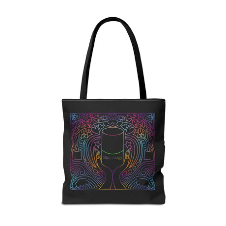 Maniology Rainbow Black Tote Bag